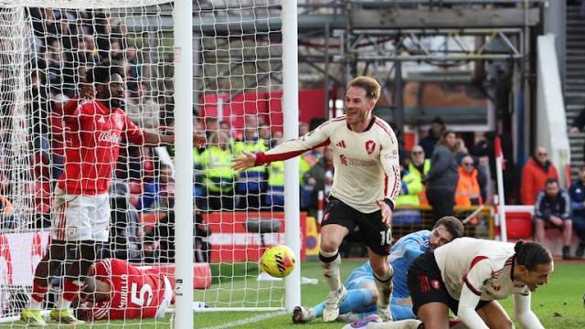 B体育官网-【英超】准绝杀被吹，麦卡读秒封喉，利物浦1比0森林